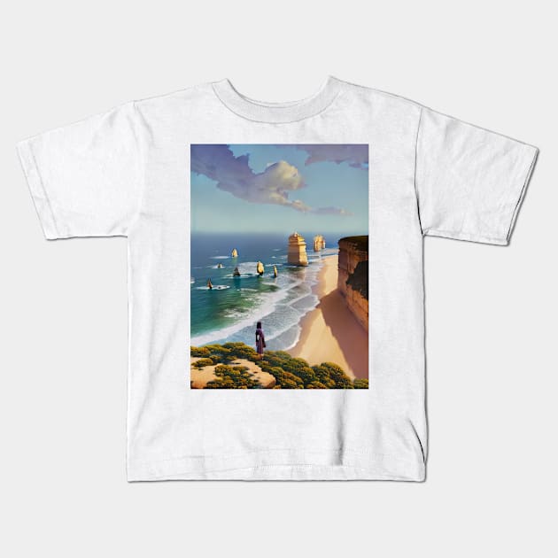 The Twelve Apostles, Australia Kids T-Shirt by julidavine